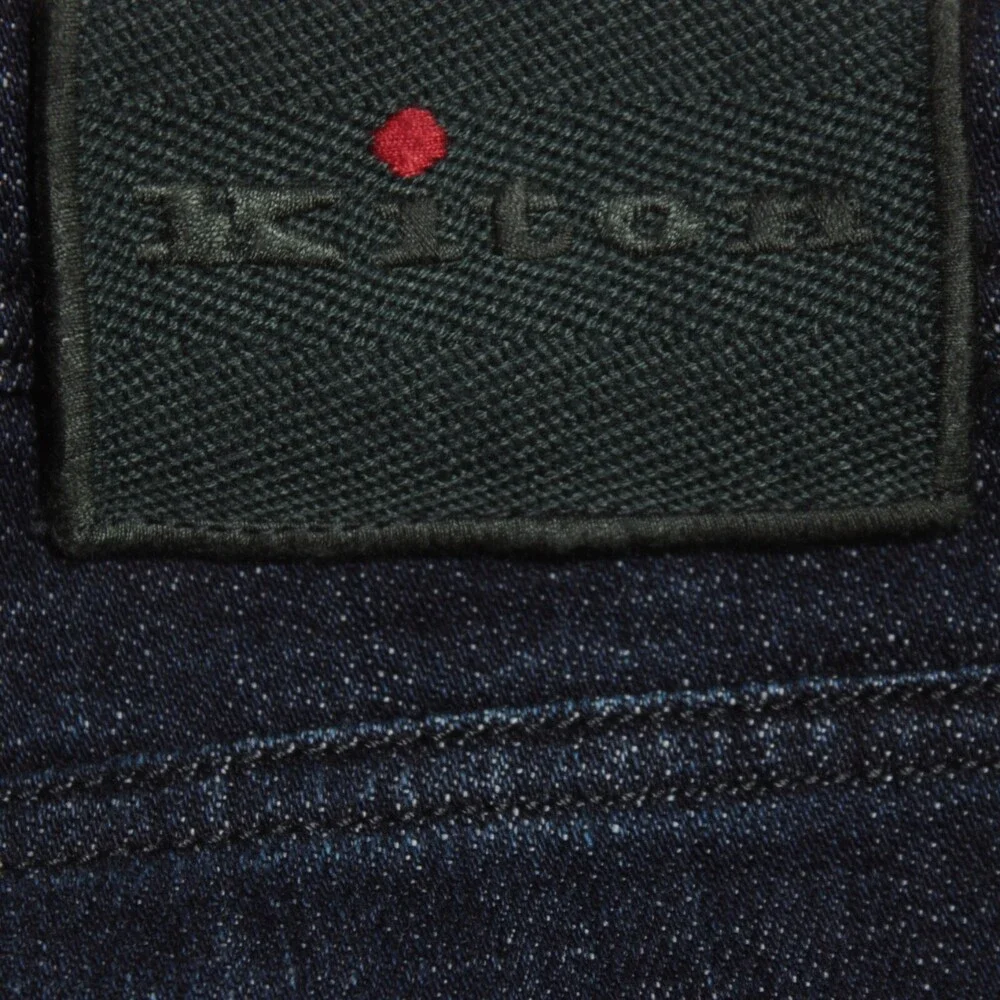 Kiton NWT Jeans Size 40 US Slim In Solid Dark Blue Cotton Blend Denim